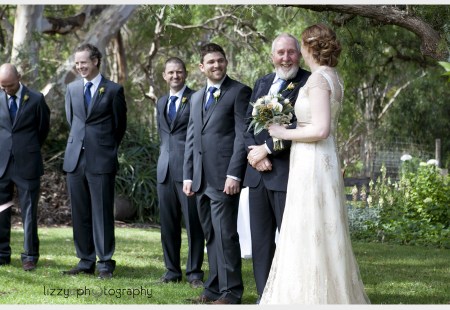 Candid relaxed garden ceremony