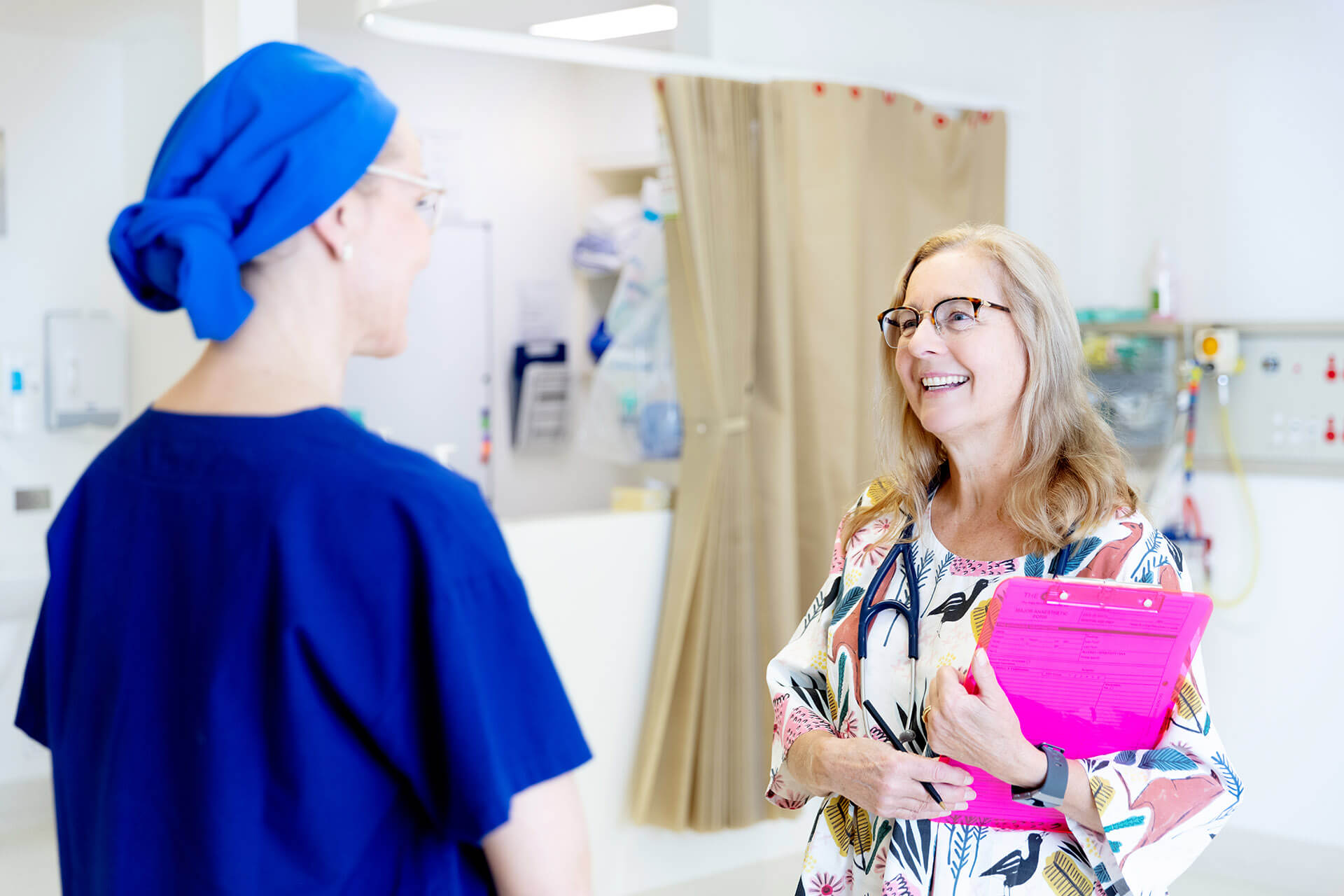 hospital marketing photography Surgeon and nurse consulting in a hospital in Melbourne