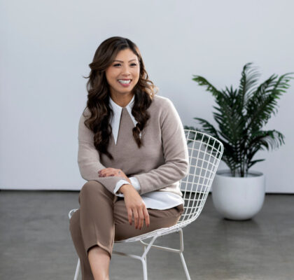 Professional Photography of Conveyancer in Melbourne Smiling away from camera