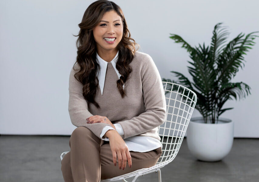 Professional Photography of Conveyancer in Melbourne Smiling away from camera