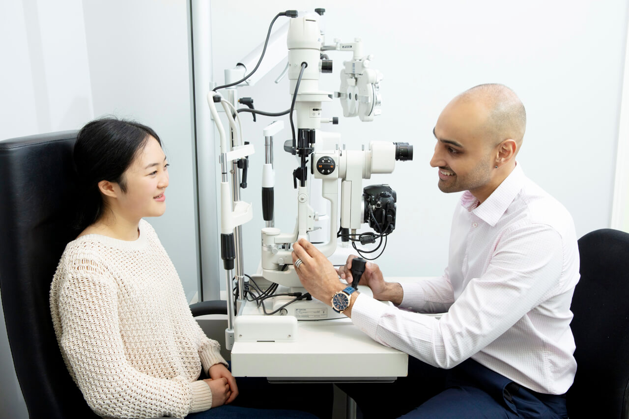 Clinic Photographer Optometrist captured at work by a professional Melbourne Photographer