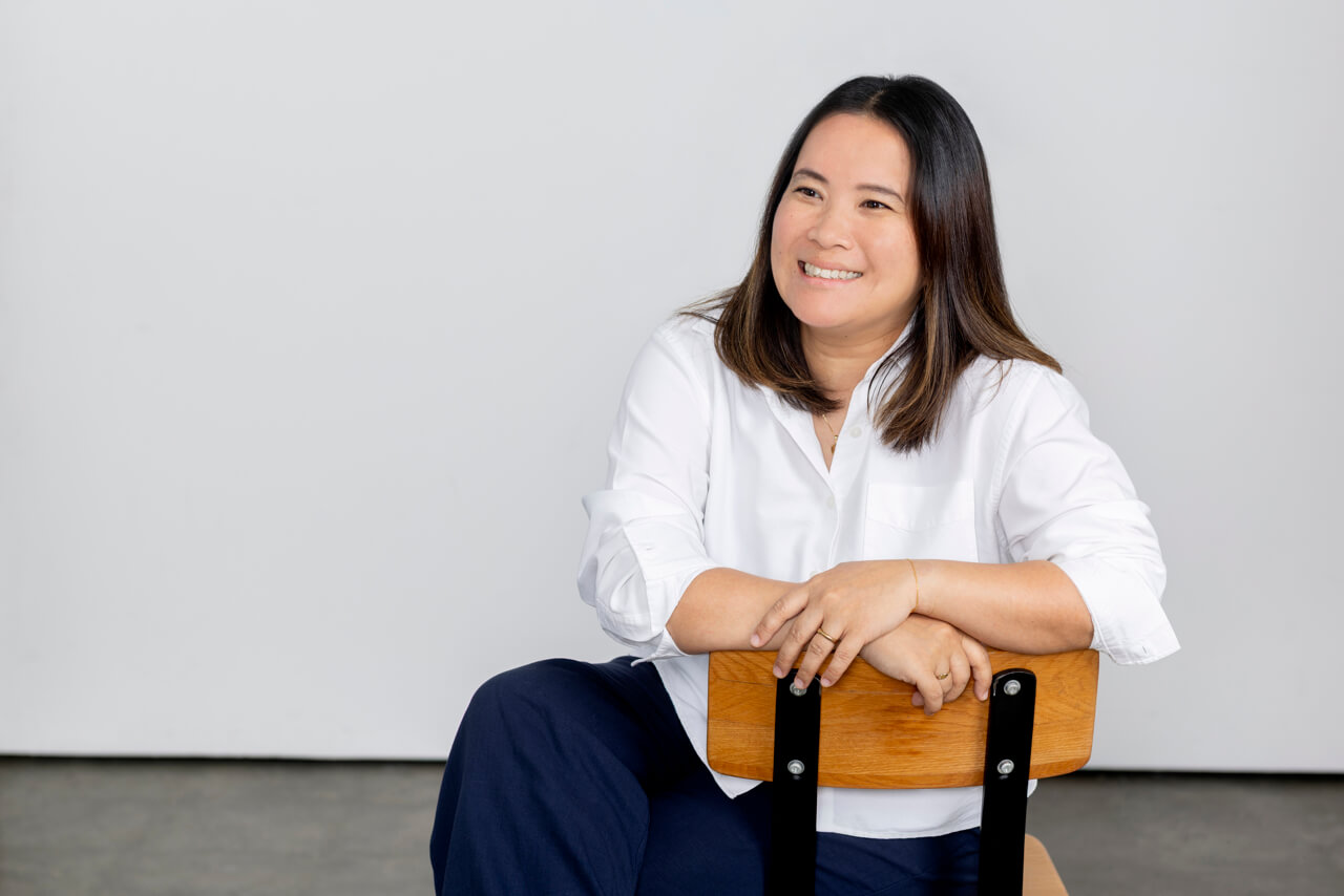 Professional personable relaxed headshot of Melbourne children's author